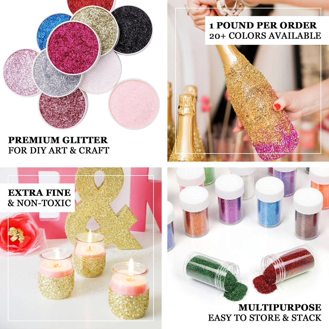 HIER_5110 Chargers & Centerpieces 1 Lb Bottle | Nontoxic Red DIY Arts & Crafts Extra Fine Glitter 4 HIER_5110 Chargers & Centerpieces 1 Lb Bottle | Nontoxic Red DIY Arts & Crafts Extra Fine Glitter