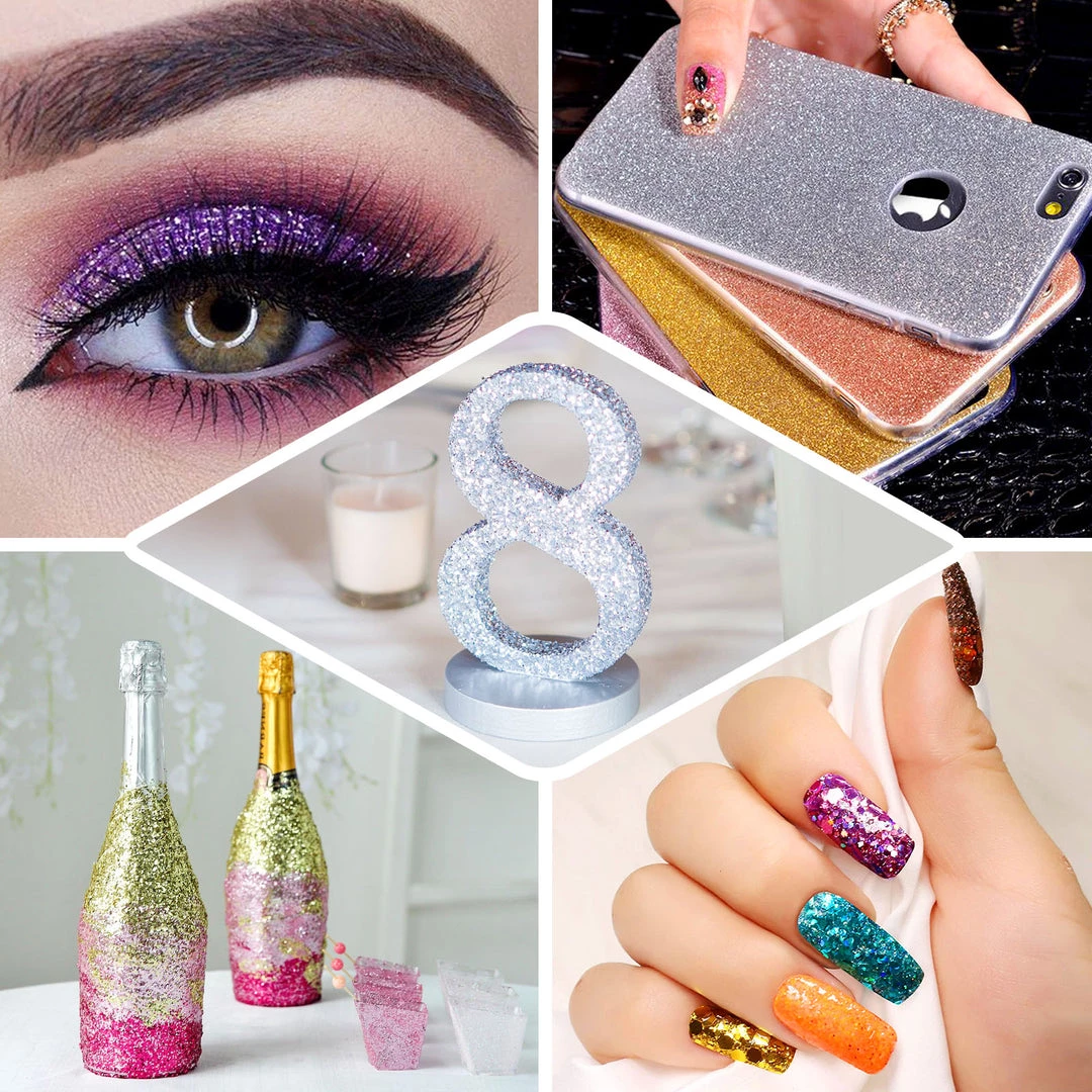 HIER_5110 Chargers & Centerpieces 1 Lb Bottle | Nontoxic Fuchsia DIY Arts & Crafts Extra Fine Glitter 5 HIER_5110 Chargers & Centerpieces 1 Lb Bottle | Nontoxic Fuchsia DIY Arts & Crafts Extra Fine Glitter