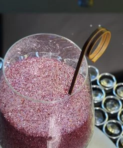 HIER_5110 1 Lb Bottle | Nontoxic Pink DIY Arts & Crafts Extra Fine Glitter Chargers & Centerpieces