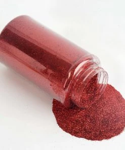 HIER_5110 Chargers & Centerpieces 1 Lb Bottle | Nontoxic Red DIY Arts & Crafts Extra Fine Glitter