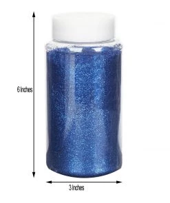 HIER_5110 Chargers & Centerpieces 1 Lb Bottle | Nontoxic Royal Blue DIY Arts & Crafts Extra Fine Glitter