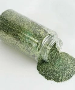 HIER_5110 Chargers & Centerpieces 1 Lb Bottle | Nontoxic Sage Green DIY Arts & Crafts Extra Fine Glitter