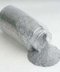 HIER_5110 1 Lb Bottle | Nontoxic Silver DIY Arts & Crafts Extra Fine Glitter