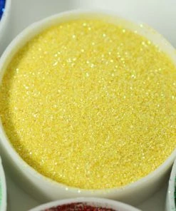 HIER_5110 1 Lb Bottle | Nontoxic Yellow DIY Arts & Crafts Extra Fine Glitter Chargers & Centerpieces
