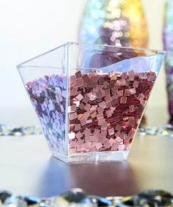 HIER_5170 Chargers & Centerpieces 50g Bag | Metallic Pink DIY Arts & Crafts Chunky Confetti Glitter