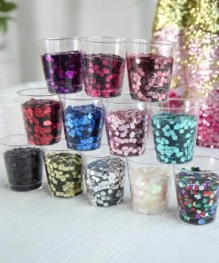 HIER_5170 Chargers & Centerpieces 50g Bag | Metallic Pink DIY Arts & Crafts Chunky Confetti Glitter
