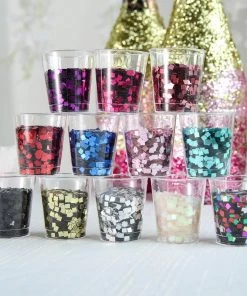 HIER_5170 Chargers & Centerpieces 50g Bag | Metallic Silver DIY Arts & Crafts Chunky Confetti Glitter