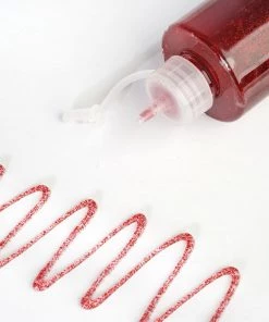 HIER_5170 4 Oz | Metallic Burgundy Arts & Craft Glitter Glue, DIY Sensory Bottle Chargers & Centerpieces