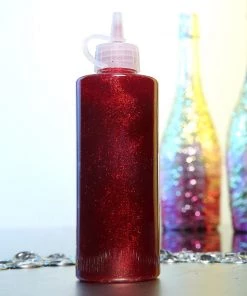 HIER_5170 4 Oz | Metallic Burgundy Arts & Craft Glitter Glue, DIY Sensory Bottle Chargers & Centerpieces