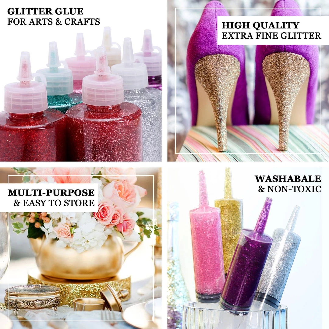 HIER_5170 4 Oz | Metallic Pink Arts & Crafts Glitter Glue, DIY Sensory Bottle Chargers & Centerpieces 4 HIER_5170 4 Oz | Metallic Pink Arts & Crafts Glitter Glue, DIY Sensory Bottle Chargers & Centerpieces