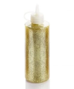 HIER_5170 4 Oz | Metallic Gold Arts & Crafts Glitter Glue, DIY Sensory Bottle Chargers & Centerpieces