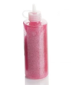 HIER_5170 4 Oz | Metallic Pink Arts & Crafts Glitter Glue, DIY Sensory Bottle Chargers & Centerpieces