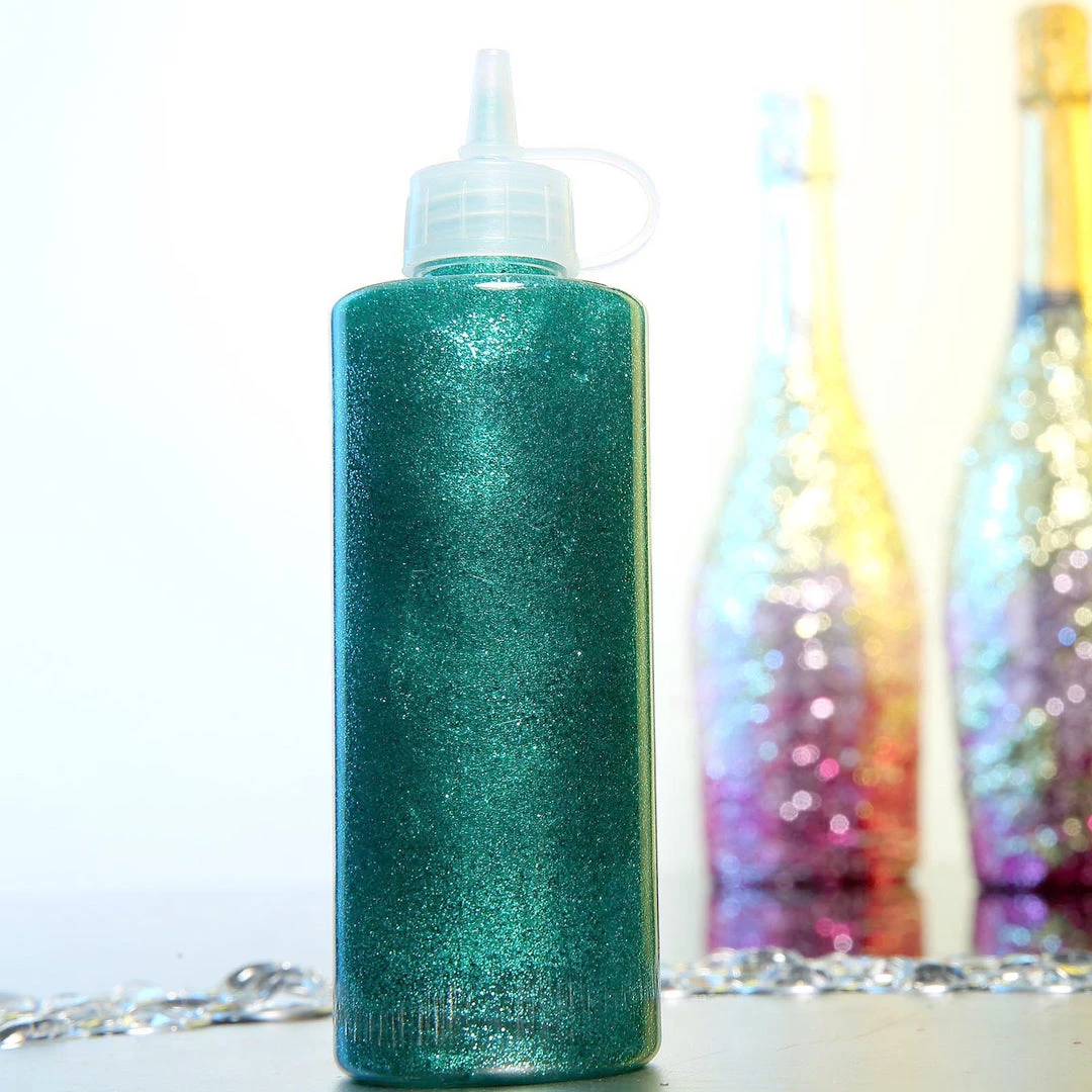 HIER_5170 Chargers & Centerpieces 4 Oz | Metallic Turquoise Art & Craft Glitter Glue, DIY Sensory Bottle 6 HIER_5170 Chargers & Centerpieces 4 Oz | Metallic Turquoise Art & Craft Glitter Glue, DIY Sensory Bottle