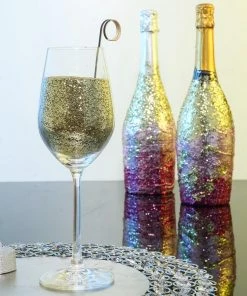 HIER_5170 1 Lb Bottle | Metallic Gold DIY Arts & Crafts Chunky Confetti Glitter