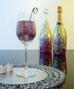 HIER_5170 1 Lb Bottle | Metallic Pink DIY Arts & Crafts Chunky Confetti Glitter Planters & Vases