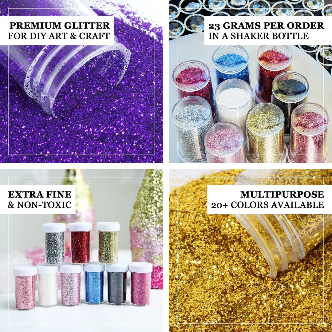 HIER_5170 23g Bottle | Metallic Hot Pink Extra Fine Arts & Crafts Glitter Powder Chargers & Centerpieces 4 HIER_5170 23g Bottle | Metallic Hot Pink Extra Fine Arts & Crafts Glitter Powder Chargers & Centerpieces