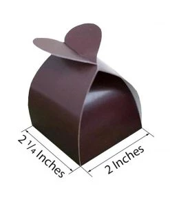 HIER_5310 100 Pack | Black Heart Shaped Twist Top Wedding Favor Gift Boxes Chargers & Centerpieces