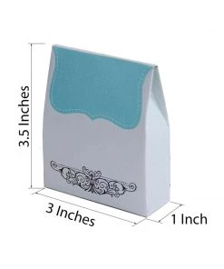 HIER_5310 100 Pack | Fuchsia & White Saddle Stitch Candy, Treat Gift Boxes - Clearance SALE