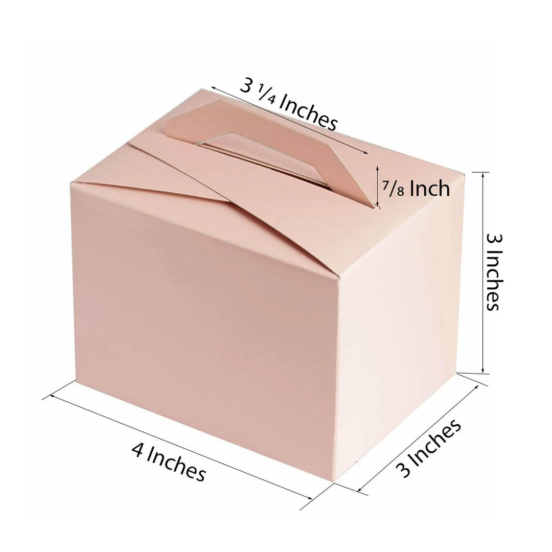 HIER_5310 100 Pack | 4"x3"x3" Chocolate Brown Tote Party Favor Candy Gift Boxes 3 HIER_5310 100 Pack | 4"x3"x3" Chocolate Brown Tote Party Favor Candy Gift Boxes