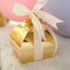 HIER_5310 25 Pack | 3.5" Gold Cupcake Party Favor Gift Boxes, DIY Easy Assembly