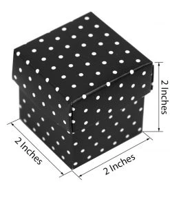 HIER_5310 100 Pack | 2" Blue/White Polka Dot Party Favor Candy Gift Boxes & Lids 9 HIER_5310 100 Pack | 2