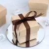 HIER_5310 100 Pack | 2" Two-Piece Natural Party Favor Candy Gift Boxes Chargers & Centerpieces