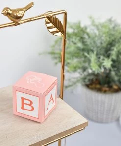 HIER_5310 25 Pack | 2" Pink Baby Shower Party Favor Candy Gift Boxes