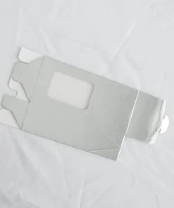 HIER_5310 Favor Boxes 25 Pack | Silver Tote With Window Party Favor Candy Gift Boxes 2.75