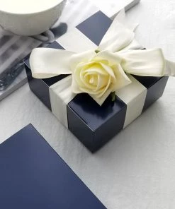 HIER_5310 100 Pack | 4"x4"x2" Navy Blue Cake Cupcake Party Favor Gift Boxes, DIY Chargers & Centerpieces 16 HIER_5310 100 Pack | 4