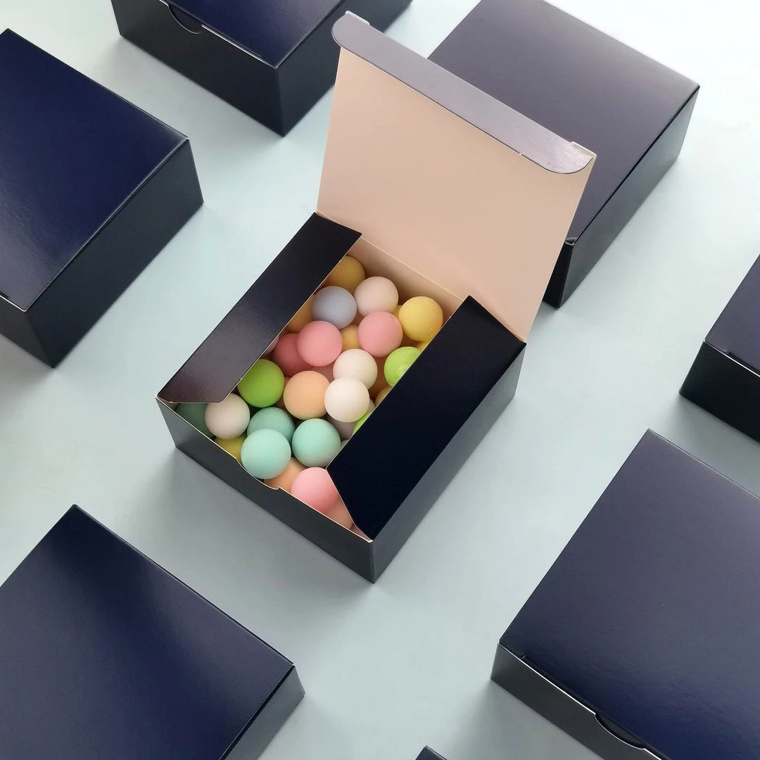 HIER_5310 100 Pack | 4"x4"x2" Navy Blue Cake Cupcake Party Favor Gift Boxes, DIY Chargers & Centerpieces 7 HIER_5310 100 Pack | 4"x4"x2" Navy Blue Cake Cupcake Party Favor Gift Boxes, DIY Chargers & Centerpieces