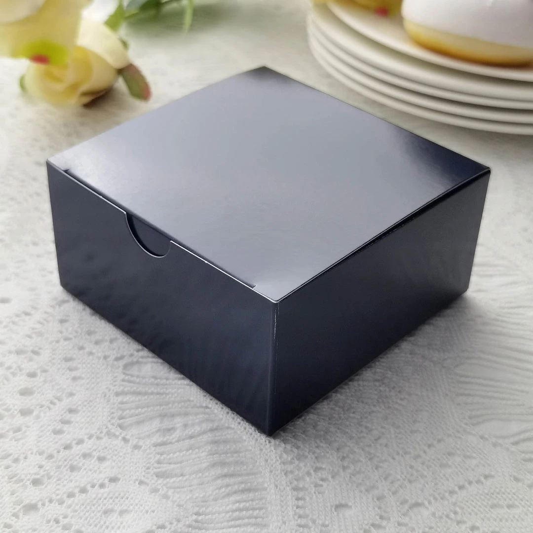 HIER_5310 100 Pack | 4"x4"x2" Navy Blue Cake Cupcake Party Favor Gift Boxes, DIY Chargers & Centerpieces 2 HIER_5310 100 Pack | 4"x4"x2" Navy Blue Cake Cupcake Party Favor Gift Boxes, DIY Chargers & Centerpieces