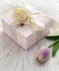 HIER_5310 Chargers & Centerpieces 100 Pack | 4"x4"x2" Blush/Rose Gold Cake Cupcake Party Favor Gift Boxes