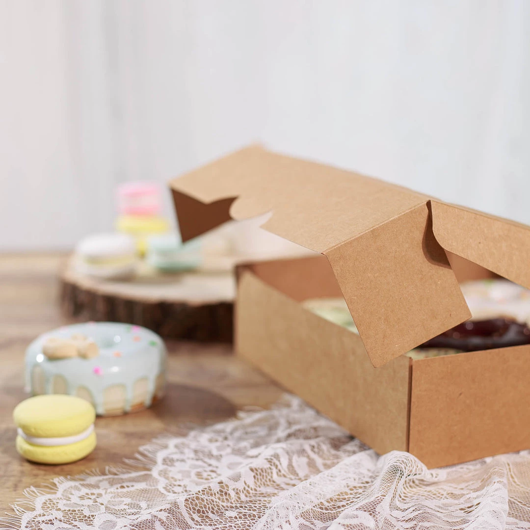 HIER_5310 12 Pack | 9"x9"x2" Natural Cardboard Bakery Cake Pie Or Cupcake Boxes Chargers & Centerpieces 2 HIER_5310 12 Pack | 9"x9"x2" Natural Cardboard Bakery Cake Pie Or Cupcake Boxes Chargers & Centerpieces