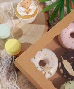 HIER_5310 12 Pack | 9"x9"x2" Natural Cardboard Bakery Cake Pie Or Cupcake Boxes Chargers & Centerpieces 17 HIER_5310 12 Pack | 9