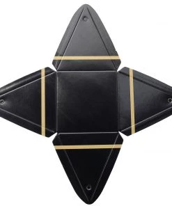 HIER_5310 Tabletop Decor 25 Pack | Black Pyramid Shaped Wedding Party Favor Candy Gift Boxes