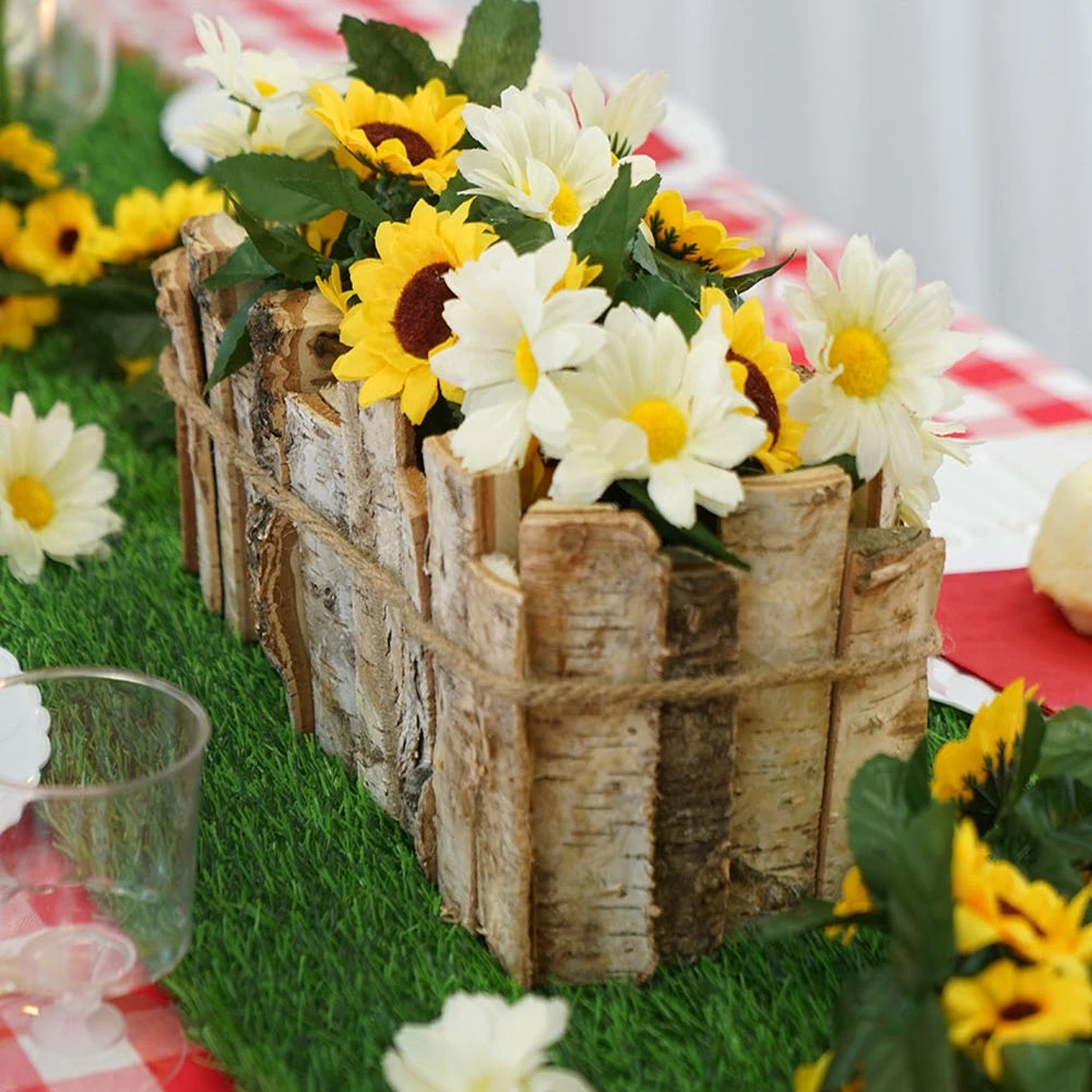 HIER_4320 5" Tall Natural Wooden Candle Holders With Plastic Lining | Flower Vase | Rustic Wedding Centerpieces Chargers & Centerpieces 12 HIER_4320 5" Tall Natural Wooden Candle Holders With Plastic Lining | Flower Vase | Rustic Wedding Centerpieces Chargers & Centerpieces