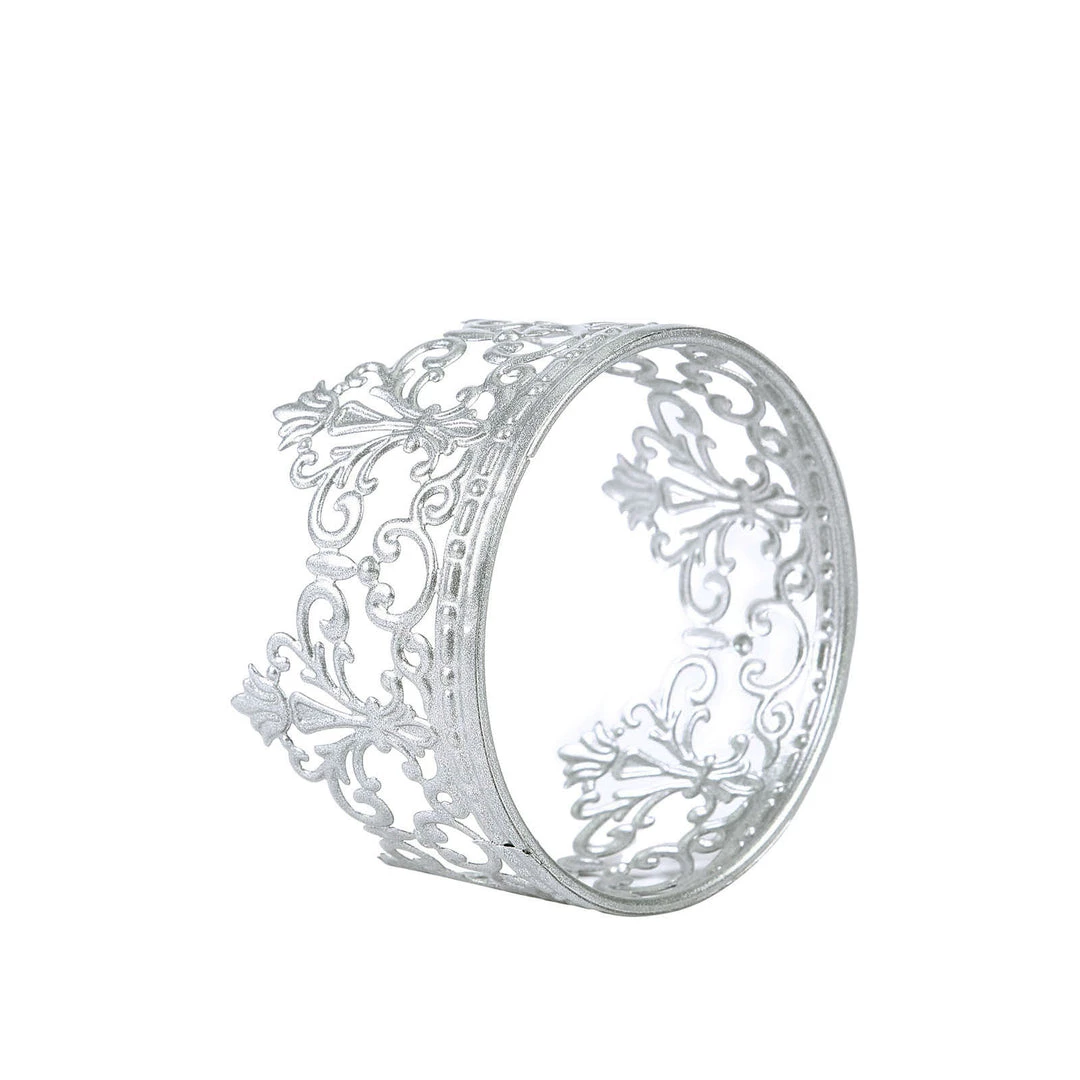 HIER_4200 2" Shiny Silver Metal Princess Crown Cake Topper, Wedding Cake Decor 12 HIER_4200 2" Shiny Silver Metal Princess Crown Cake Topper, Wedding Cake Decor