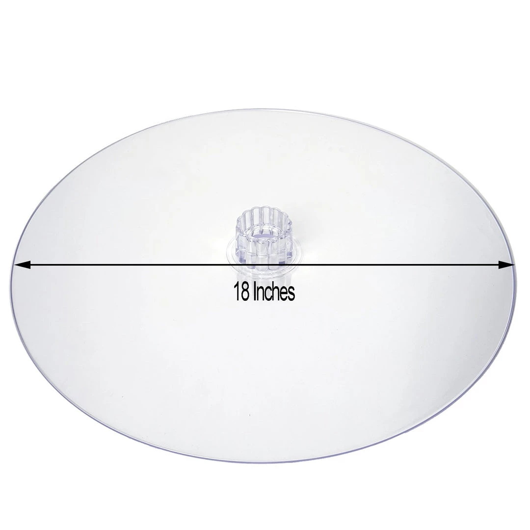 HIER_4100 18" Round Clear Acrylic Cake And Cupcake Display Stand Plates, DIY Chargers & Centerpieces 3 HIER_4100 18" Round Clear Acrylic Cake And Cupcake Display Stand Plates, DIY Chargers & Centerpieces