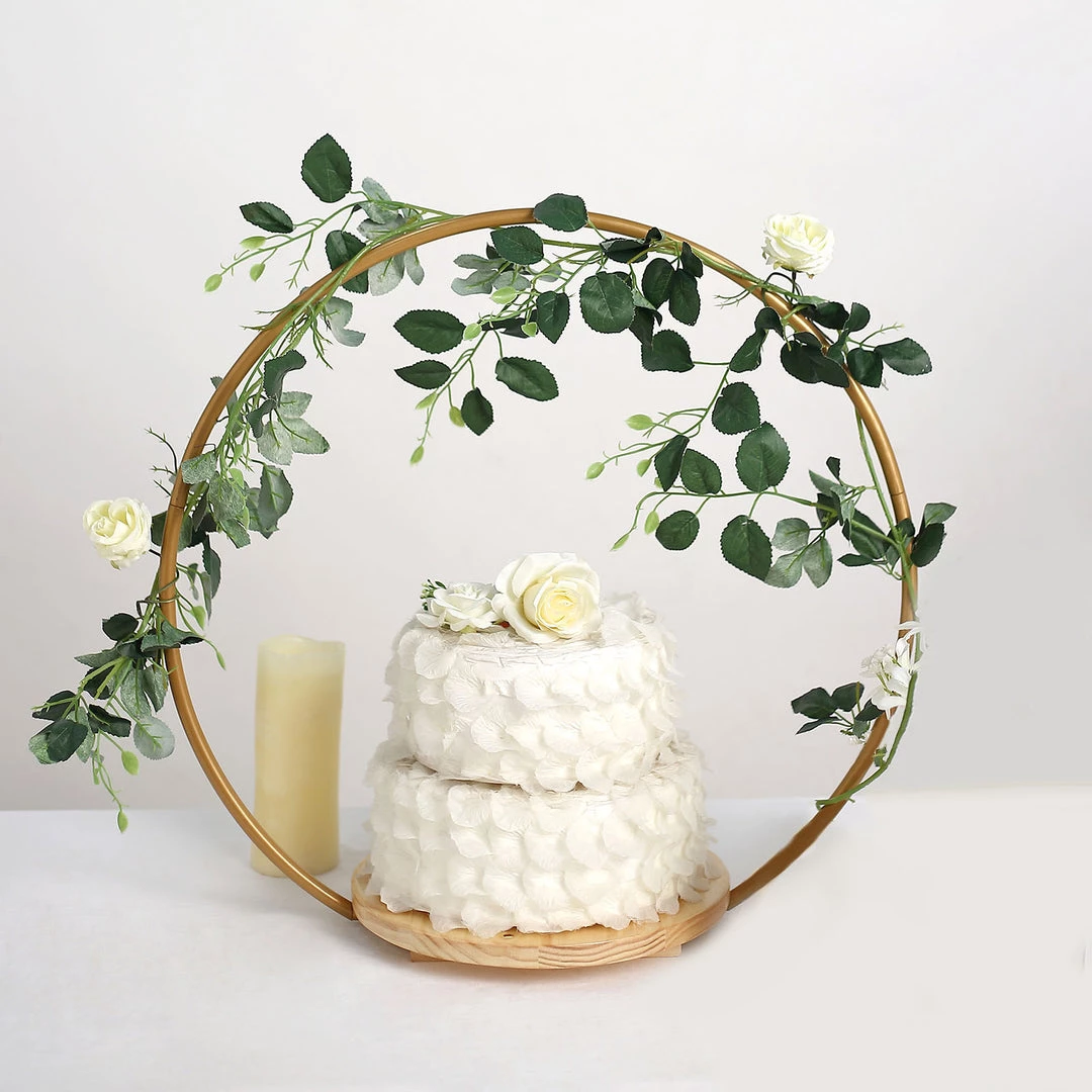 HIER_4110 20" Round Wedding Arch Cake Stand, Metal Floral Centerpieces Display 7 HIER_4110 20" Round Wedding Arch Cake Stand, Metal Floral Centerpieces Display
