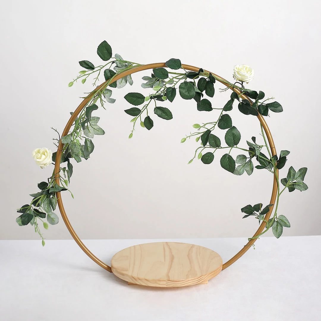 HIER_4110 20" Round Wedding Arch Cake Stand, Metal Floral Centerpieces Display 6 HIER_4110 20" Round Wedding Arch Cake Stand, Metal Floral Centerpieces Display