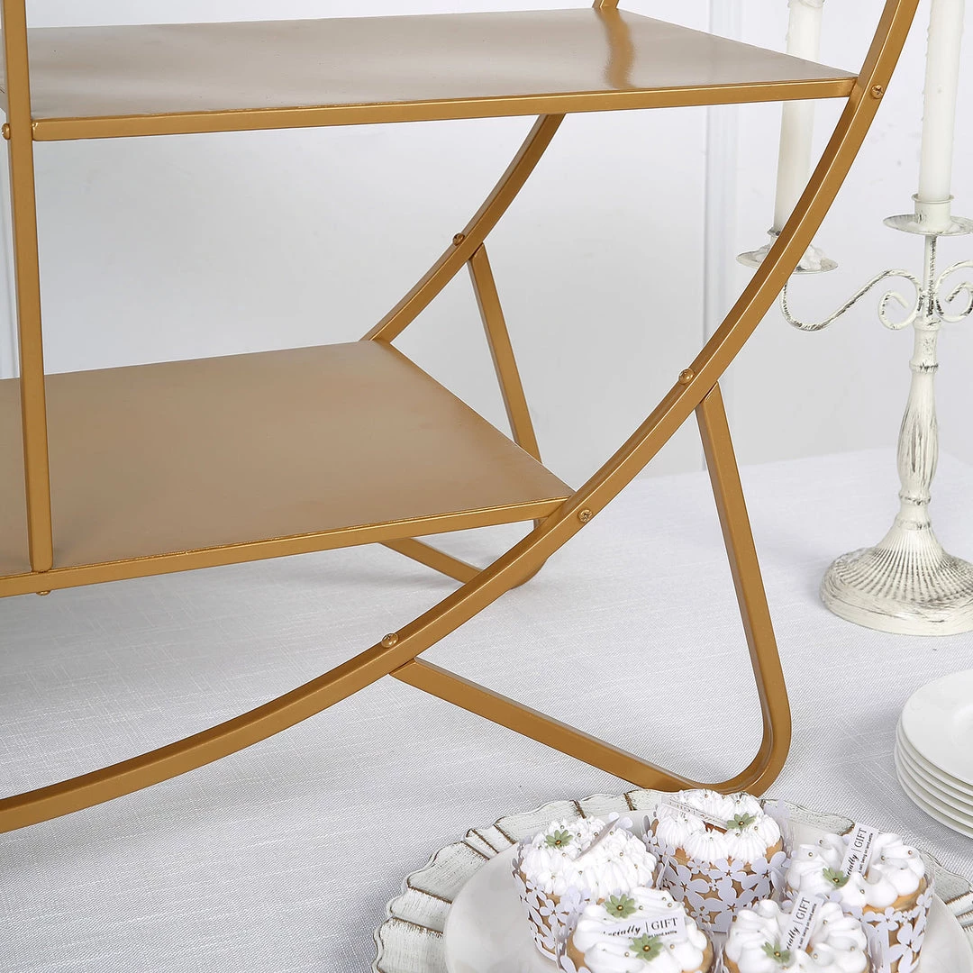 HIER_4110 4ft Large Gold Metal Round Cake Dessert Display Stand, Wedding Arch Backdrop, Balloons Rack, Modern Bookcase Chargers & Centerpieces 7 HIER_4110 4ft Large Gold Metal Round Cake Dessert Display Stand, Wedding Arch Backdrop, Balloons Rack, Modern Bookcase Chargers & Centerpieces