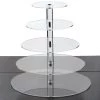 HIER_4120 17" Heavy Duty Acrylic Round 5-Tier Cake Stand, Cupcake Tower, Dessert Holder Chargers & Centerpieces