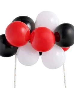 HIER_4200 Chargers & Centerpieces 11 Pcs | Balloon Garland Cloud Cake Topper, Mini Cake Decorations - Black, Red & White 14 HIER_4200 Chargers & Centerpieces 11 Pcs | Balloon Garland Cloud Cake Topper, Mini Cake Decorations - Black, Red & White