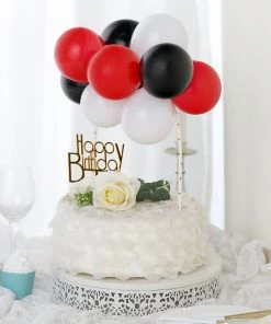HIER_4200 Chargers & Centerpieces 11 Pcs | Balloon Garland Cloud Cake Topper, Mini Cake Decorations - Black, Red & White 20 HIER_4200 Chargers & Centerpieces 11 Pcs | Balloon Garland Cloud Cake Topper, Mini Cake Decorations - Black, Red & White