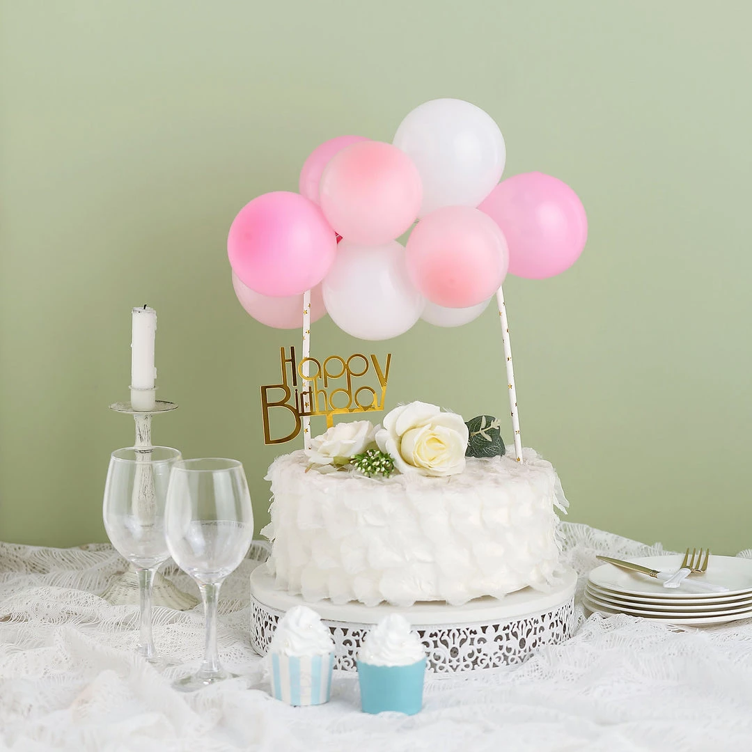 HIER_4200 Chargers & Centerpieces 11 Pcs | Balloon Garland Cloud Cake Topper, Mini Cake Decorations - Blush, Pink & White 6 HIER_4200 Chargers & Centerpieces 11 Pcs | Balloon Garland Cloud Cake Topper, Mini Cake Decorations - Blush, Pink & White