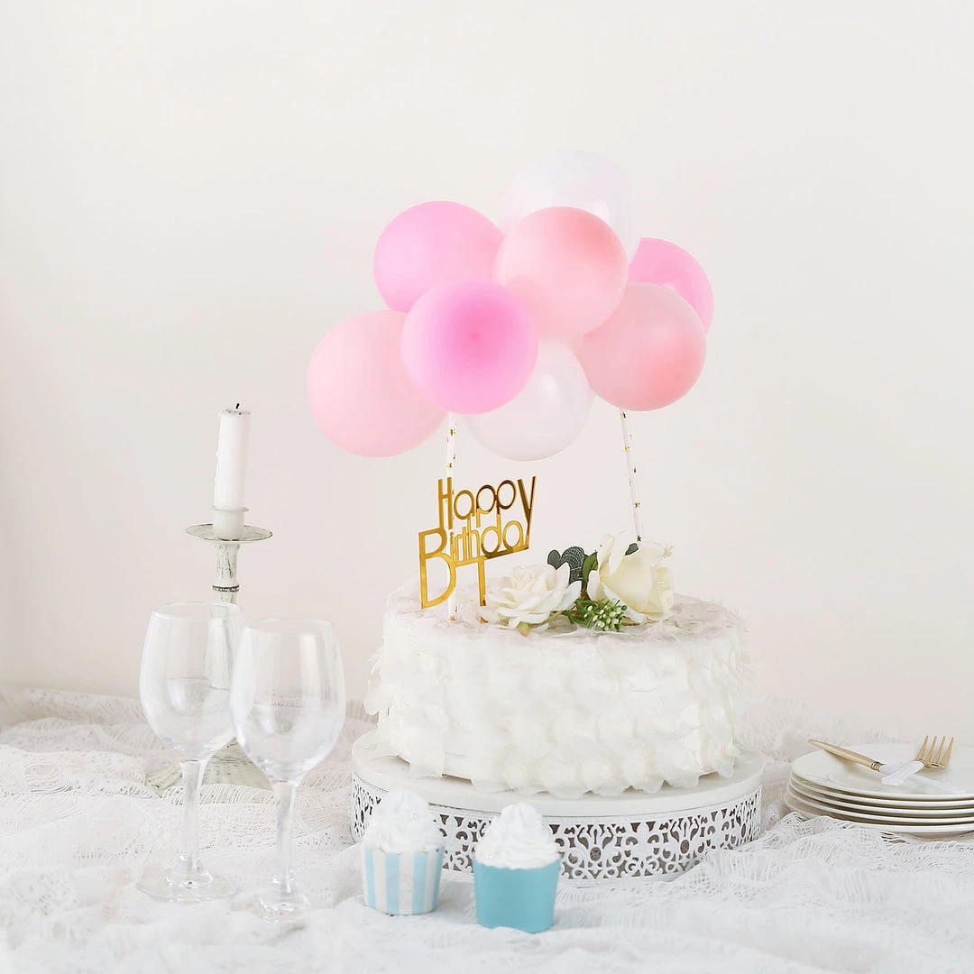 HIER_4200 Chargers & Centerpieces 11 Pcs | Balloon Garland Cloud Cake Topper, Mini Cake Decorations - Blush, Pink & White 7 HIER_4200 Chargers & Centerpieces 11 Pcs | Balloon Garland Cloud Cake Topper, Mini Cake Decorations - Blush, Pink & White