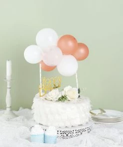 HIER_4200 11 Pcs | Confetti Balloon Garland Cloud Cake Topper, Mini Cake Decorations - Clear, Rose Gold & White Chargers & Centerpieces 19 HIER_4200 11 Pcs | Confetti Balloon Garland Cloud Cake Topper, Mini Cake Decorations - Clear, Rose Gold & White Chargers & Centerpieces