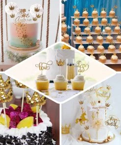 HIER_4200 Chargers & Centerpieces 9 Pack | Gold Sequin Crown & Tutu Cupcake Cake Toppers, Princess Party Decor Supplies 19 HIER_4200 Chargers & Centerpieces 9 Pack | Gold Sequin Crown & Tutu Cupcake Cake Toppers, Princess Party Decor Supplies