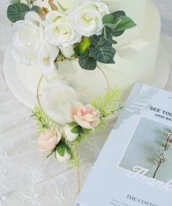 HIER_4200 3 Pcs | Gold Acrylic Happy Birthday Cake Topper & Silk Flower Clusters, Cake Decorations Chargers & Centerpieces 28 HIER_4200 3 Pcs | Gold Acrylic Happy Birthday Cake Topper & Silk Flower Clusters, Cake Decorations Chargers & Centerpieces