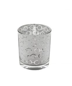 HIER_4320 6 Pack | 3" Silver Mercury Glass Candle Holders, Votive Candle Containers - Honeycomb Design Chargers & Centerpieces 29 HIER_4320 6 Pack | 3